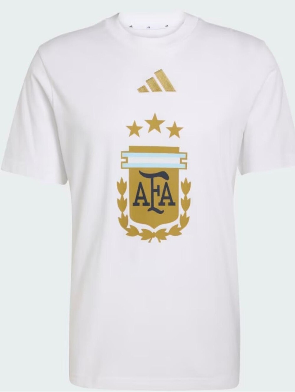 Adidas White Short-Sleeve AFA Crest Graphic Tee